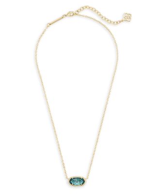 Elisa Pendant Necklace London Blue Gold
