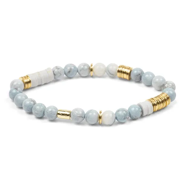 Intermix Stone Stacking Blue Howlite Bracelet
