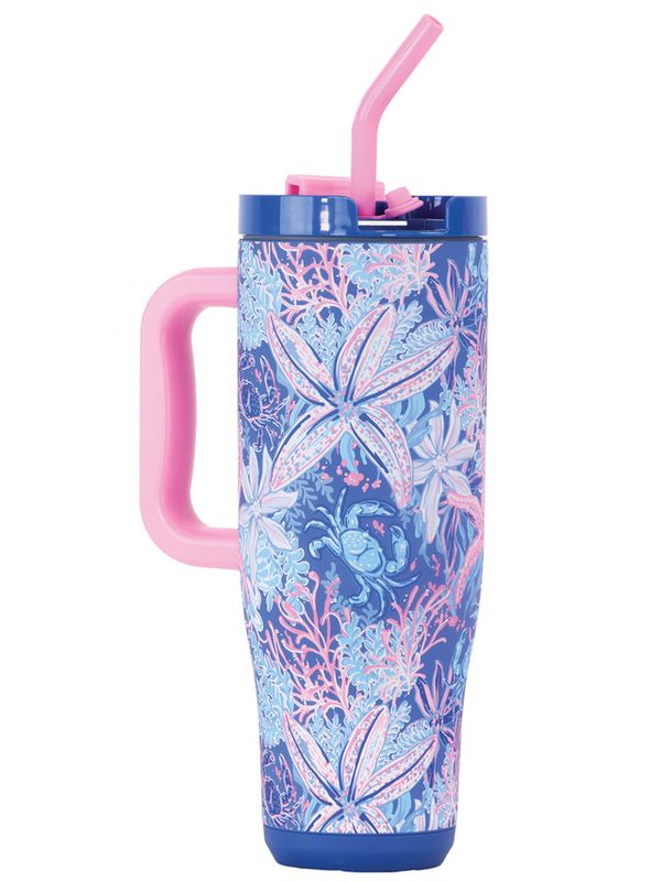 40oz Tumbler with Straw Reef