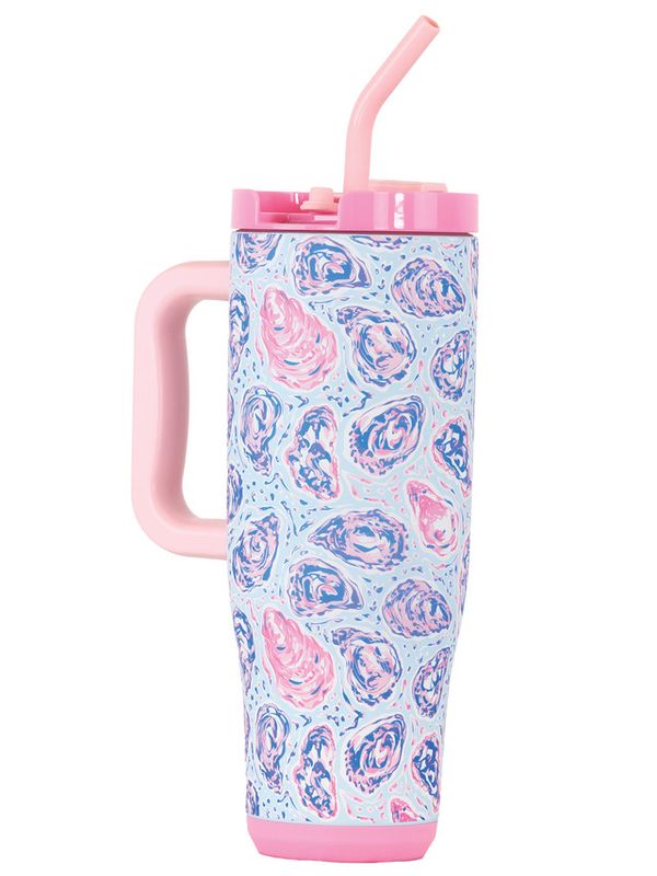 40oz Tumbler with Straw Oyster