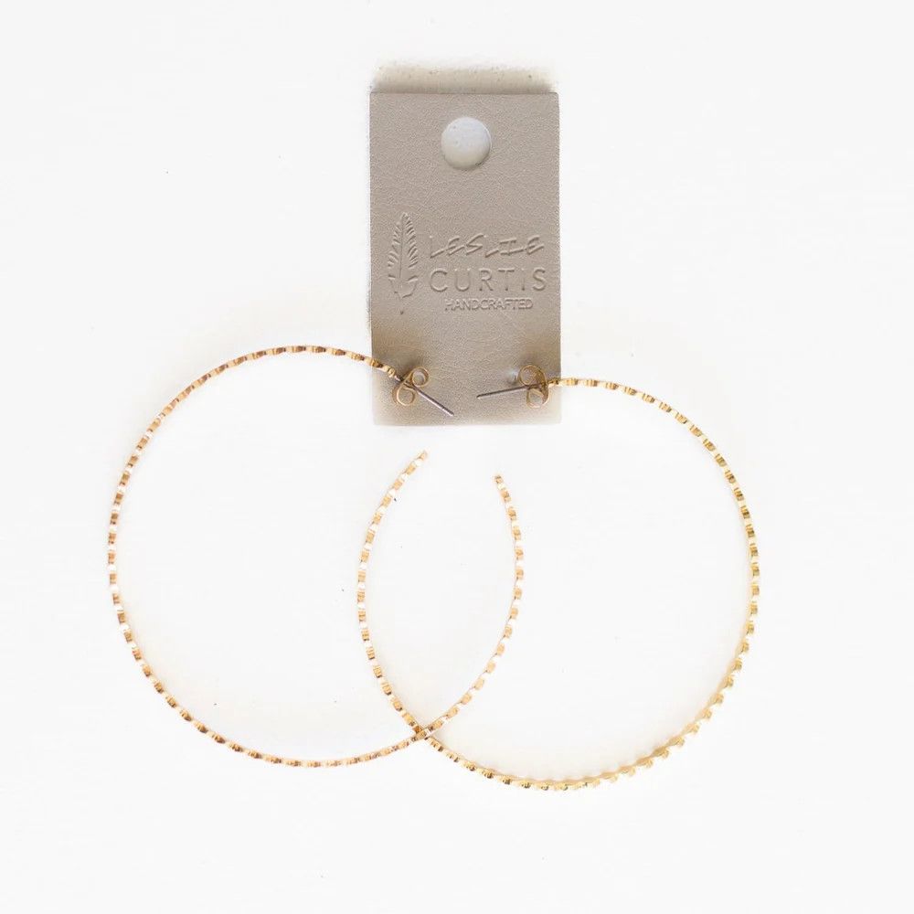 London Gold Hoop with Circles Earrings