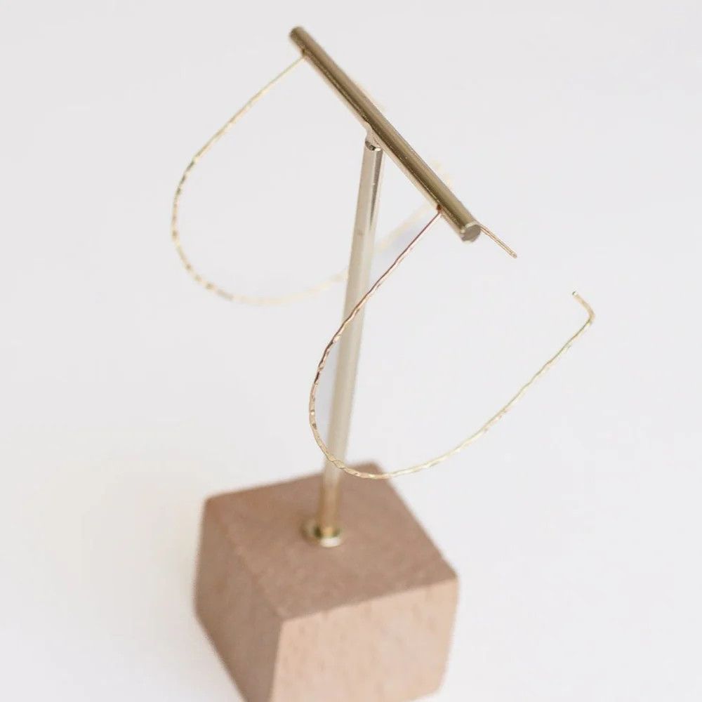 Dawson Hammered Thin Gold Hoop 2&quot; Earrings