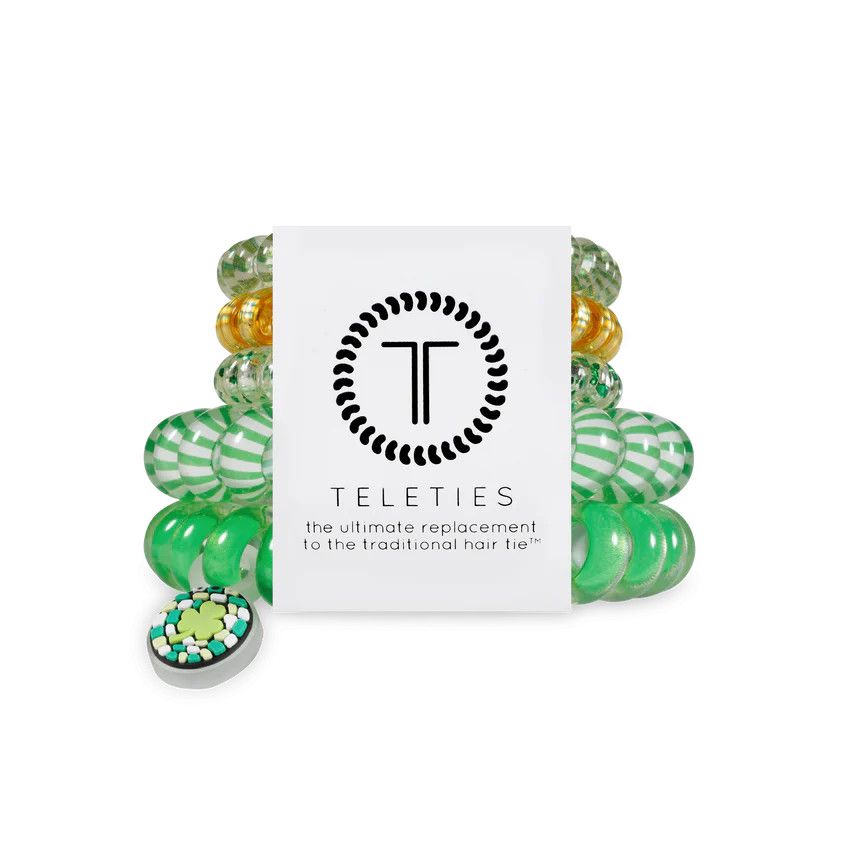 5 Pack Hair Ties Mix Pack Dancing Green