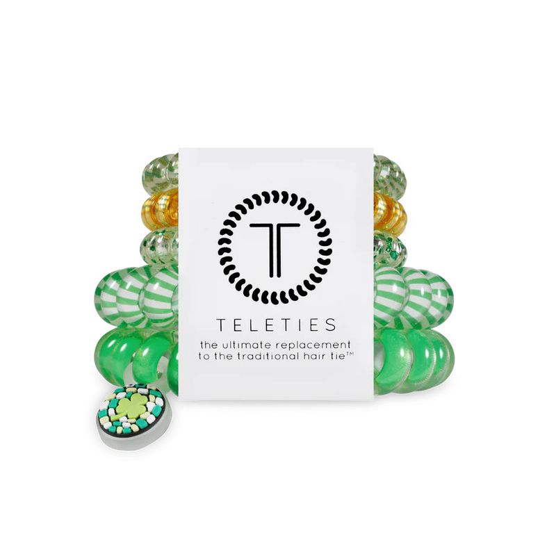 5 Pack Hair Ties Mix Pack Dancing Green
