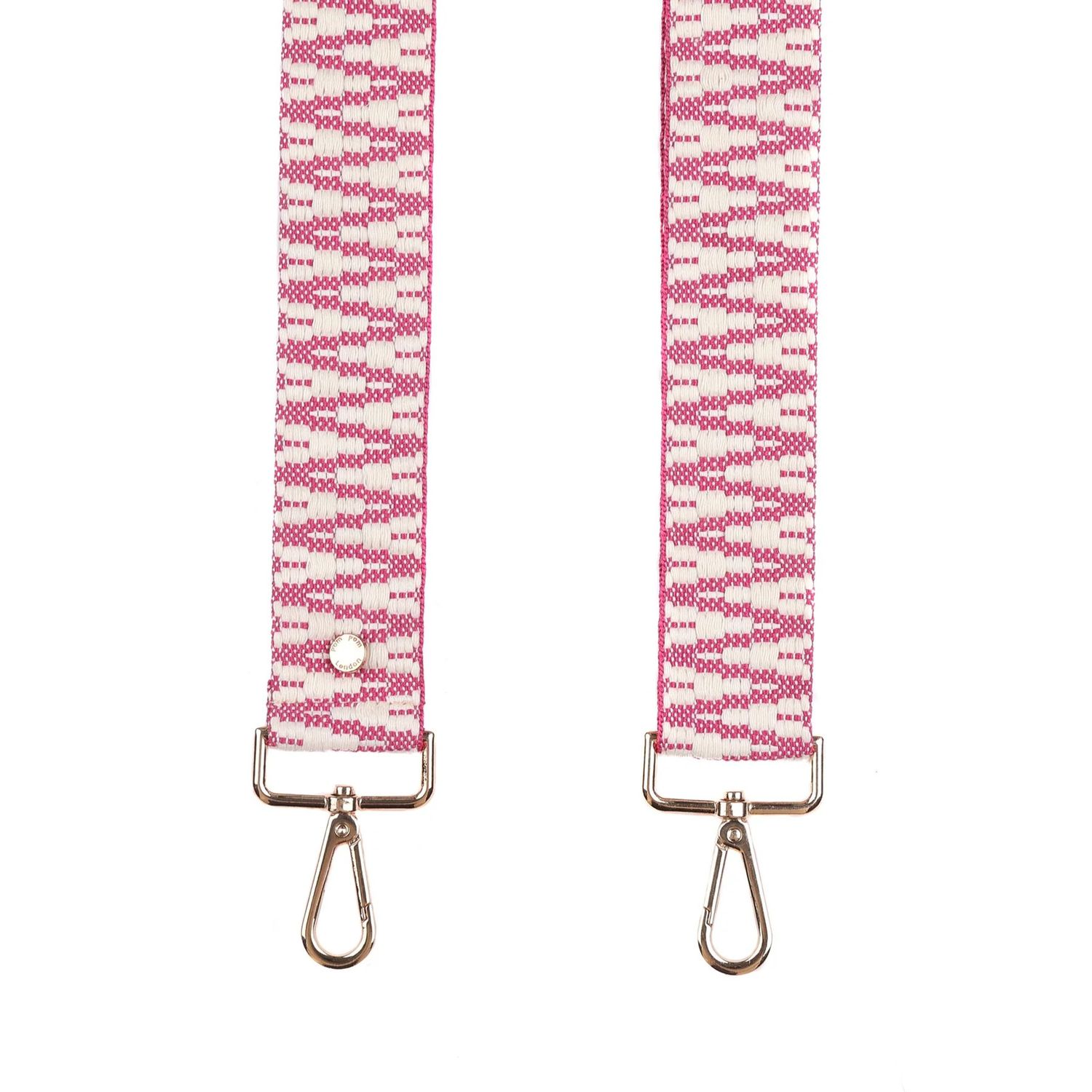 Pom Pom Strap Cerise Pink Aztec
