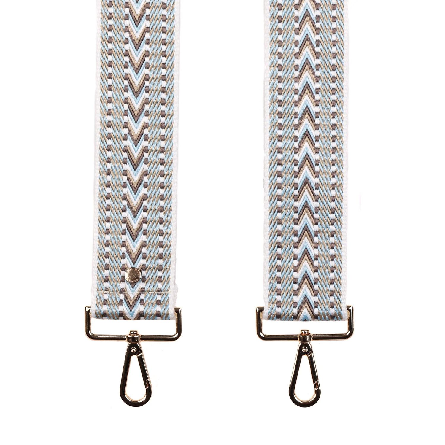 Pom Pom Strap Powder Blue Tribal