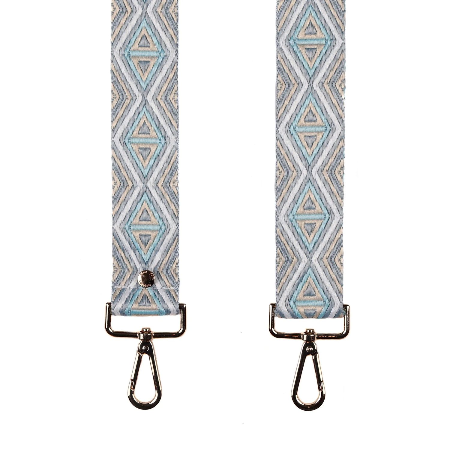 Pom Pom Strap Powder Blue Mosaic