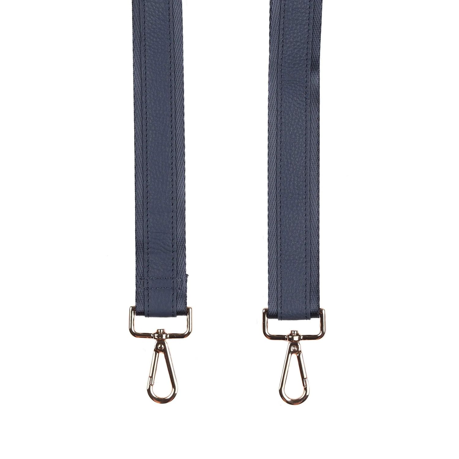 Pom Pom Strap Slate Blue Leather Stripe