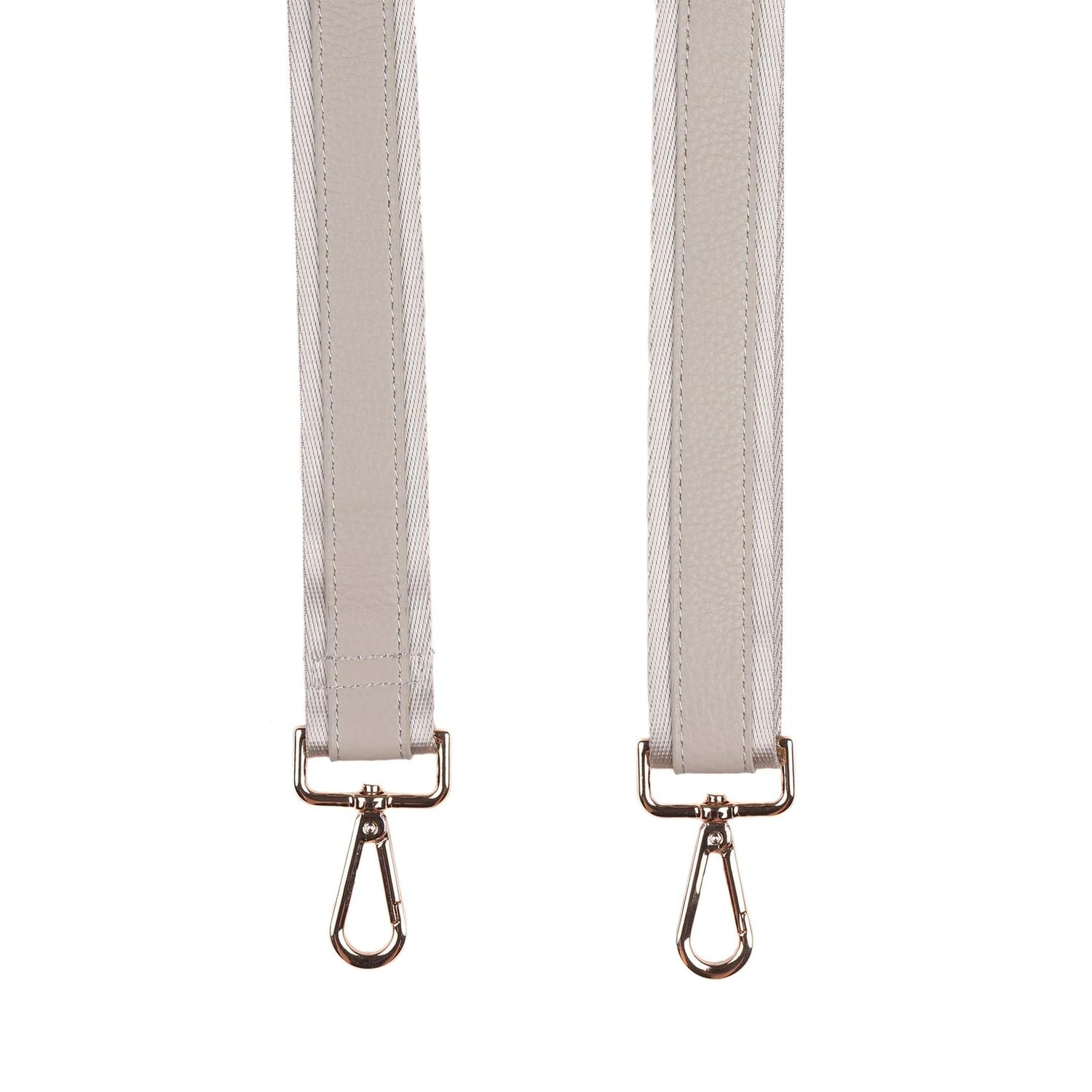 Pom Pom Strap Stone Leather Stripe