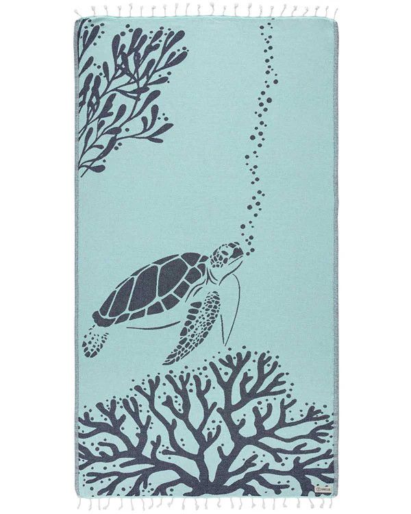 Bubbles Turtle Turkish Beach Towel