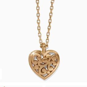 Contempo Heart Petite Necklace Gold