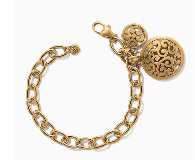 Contempo Medallion Link Bracelet Gold