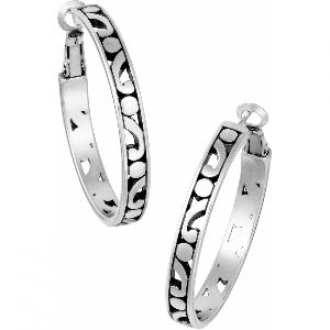 Contempo Medium Hoop Earrings Silver