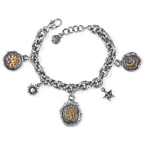 Ferrara Virtue Charm Bracelet-Silver-Gold