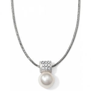 Meridian Petite Pearl Necklace Silver