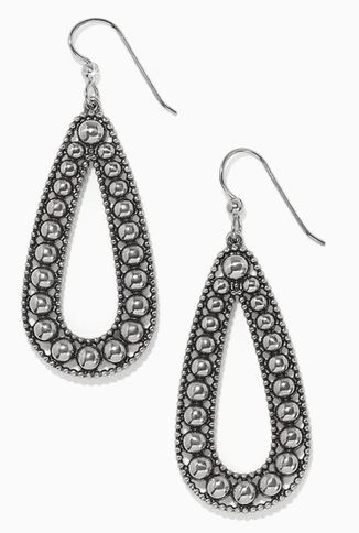 Pretty Tough Pierced Tear Drop Earrings Silver