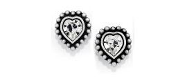 Shimmer Heart Mini Post Earrings