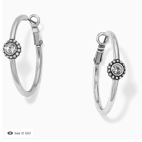 Twinkle Medium Hoop Post Earrings