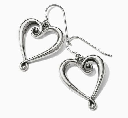 Whimsical Heart French Wire Earrings