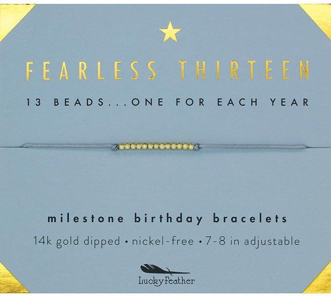 Birthday Milestone Bracelet, Color: Fearless Thirteen