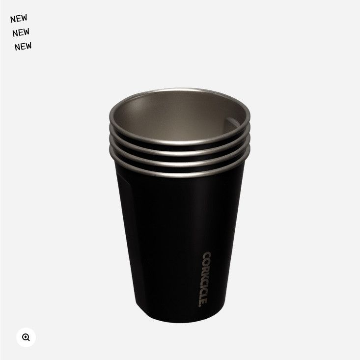 Eco Stacker 18oz 4-Pack, Color: Matte Black