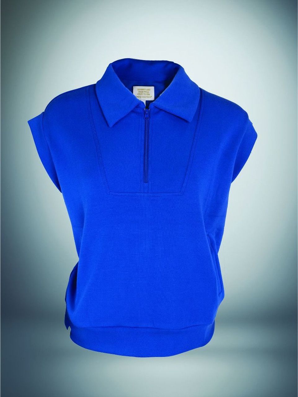 Sleeveless Quarter Zip Royal, Size: L