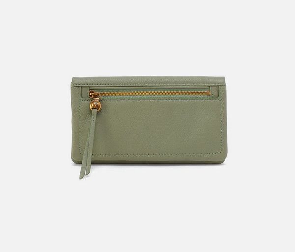 Lumen Continental Wallet Pebbled Leather Watercress