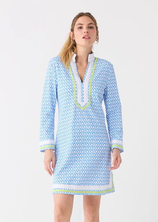 Seaside Pique Long Sleeve Tunic Dress