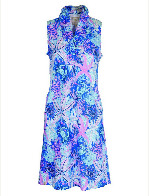 Ruffle Neck Dress Reef