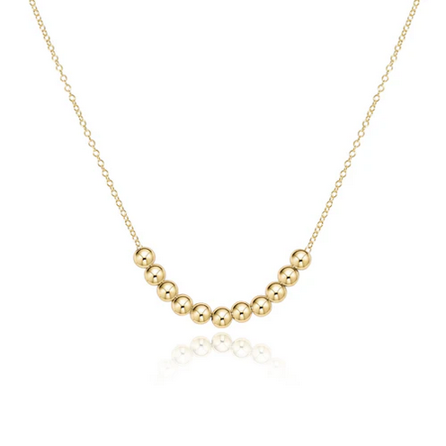 16 Inch Necklace Gold Classic Beaded Bliss
