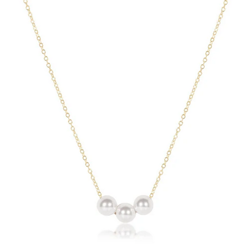 16 Inch Necklace Gold Joy Pearl 6mm