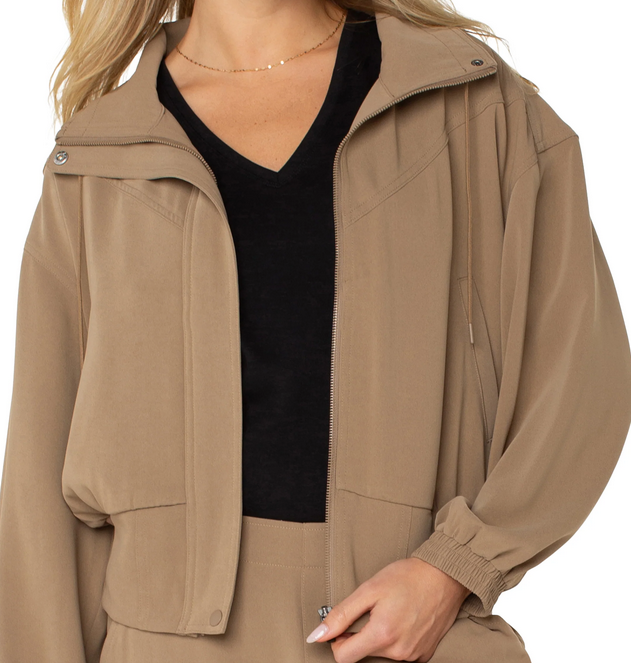 Zip Up Dolman Jacket Palo Santo