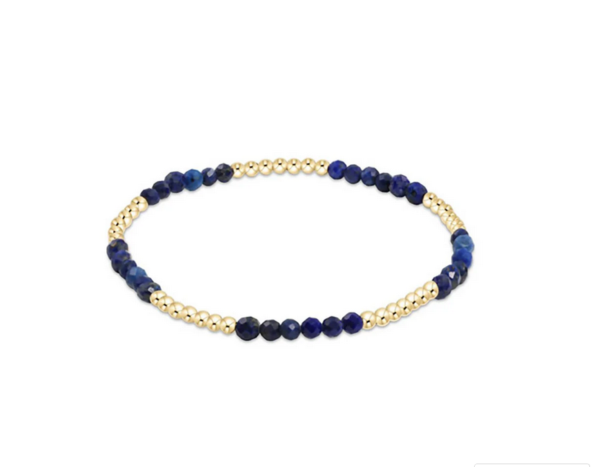 Blissful Pattern 2.5mm Bead Bracelet- Lapis