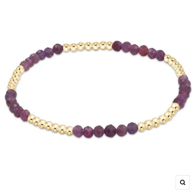 Blissful Pattern 2.5mm Bead Bracelet- Ruby