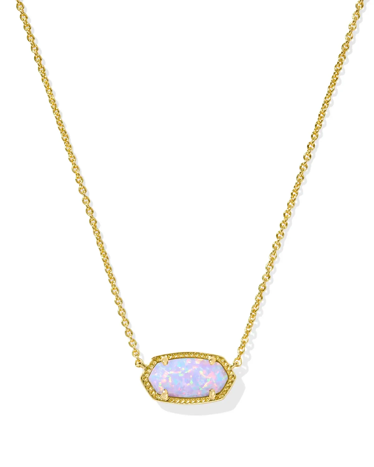 Elisa Necklace Gold Lilac Opal