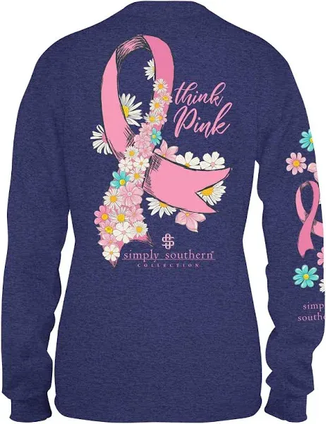 Long Sleeve T-Shirt Breast Cancer Awarness Think Pink