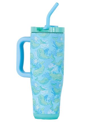40oz Tumbler with Straw Whale