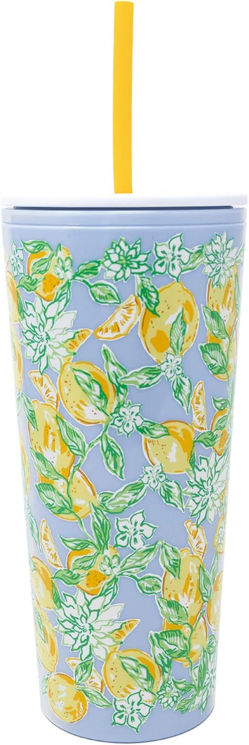 Acrylic Tumbler with Straw Making Lemonade