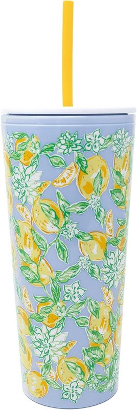 Acrylic Tumbler with Straw Making Lemonade