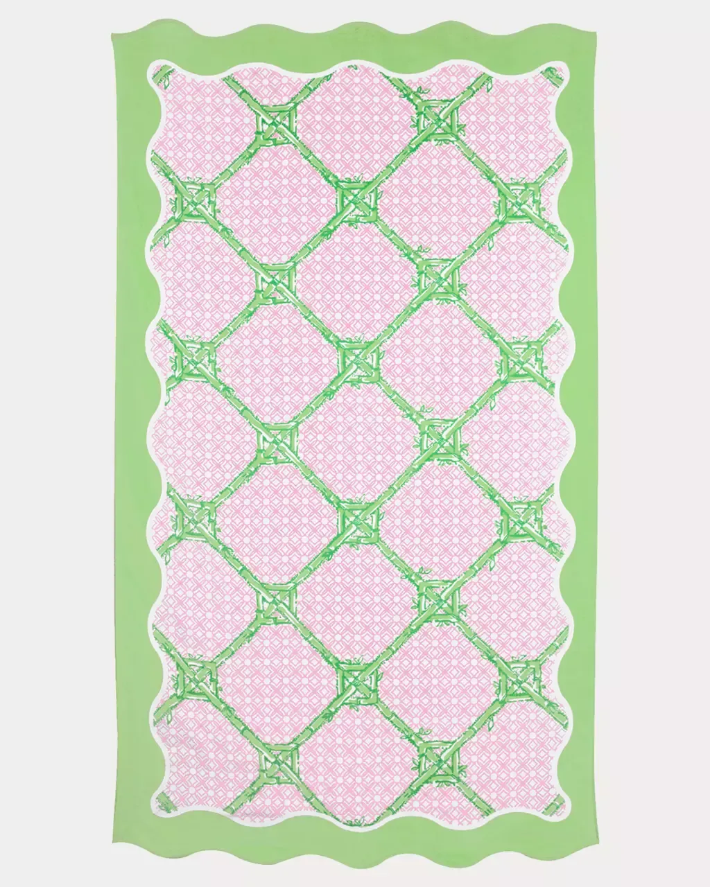 Scalloped Beach Towel Butterfly Trellis