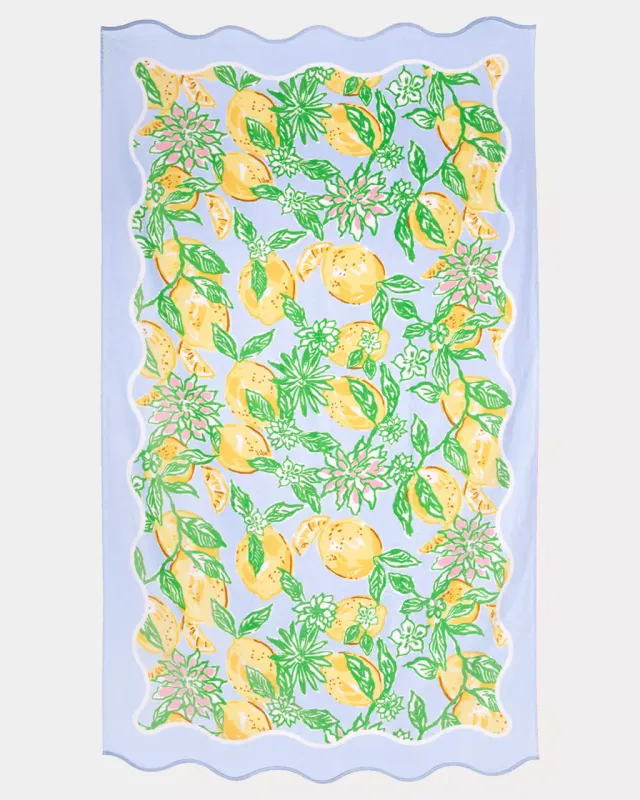 Scalloped Beach Towel Make Lemonade