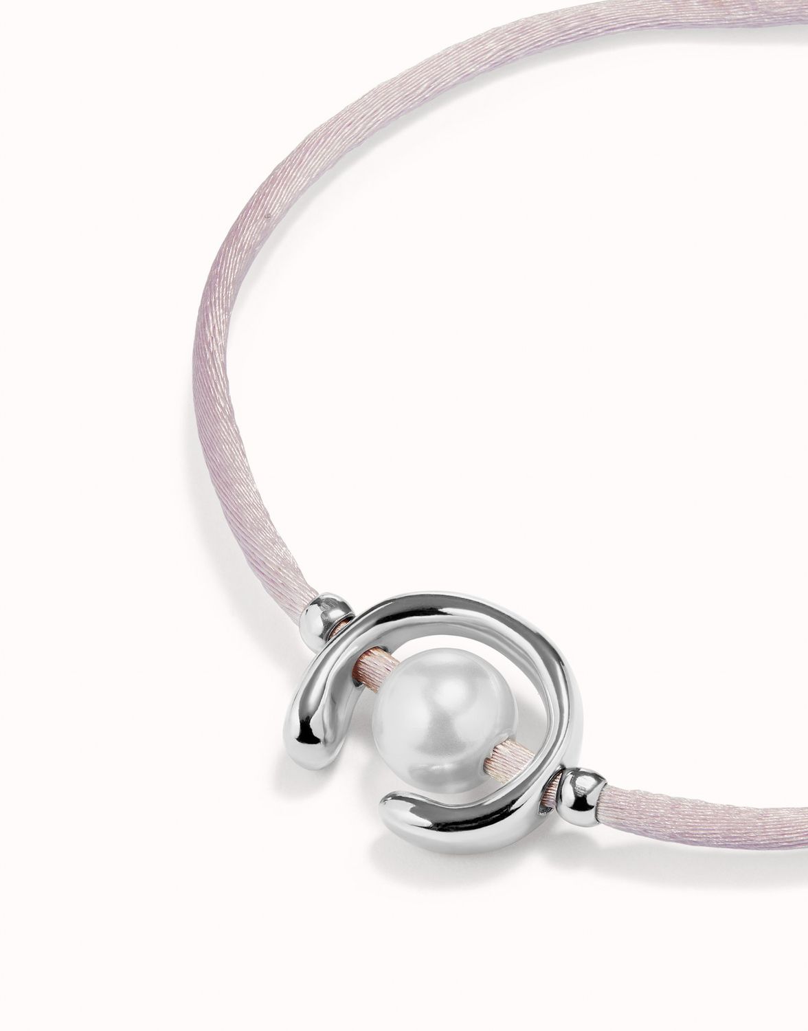 Ser Diferente Lilac Cord Silver w/Pearl Bracelet
