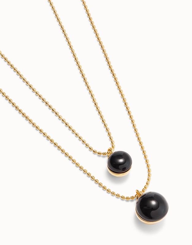 Ser Fascinante Necklace Gold with Dark Stones
