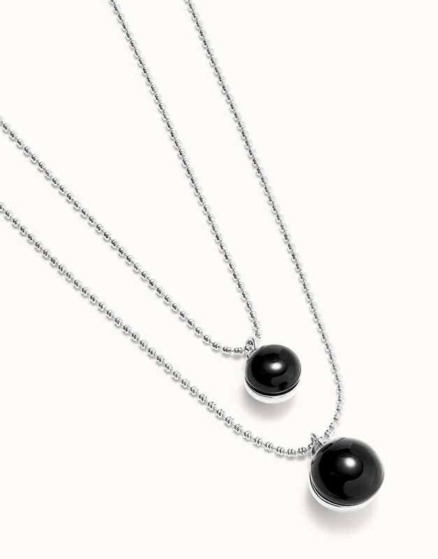 Ser Fascinante Necklace Silver with Dark Stones