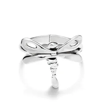 Ser Rebel Silver Dragonfly Hinge Bracelet Large
