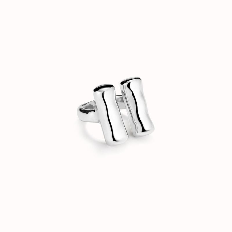Ser Natural Silver Bar Wrap Ring SZ 7