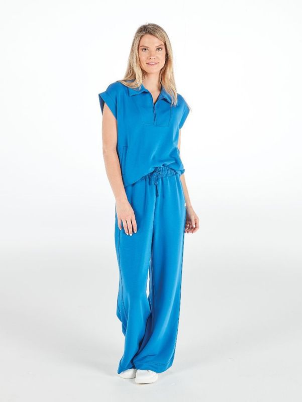 Sleeveless Quarter Zip Royal