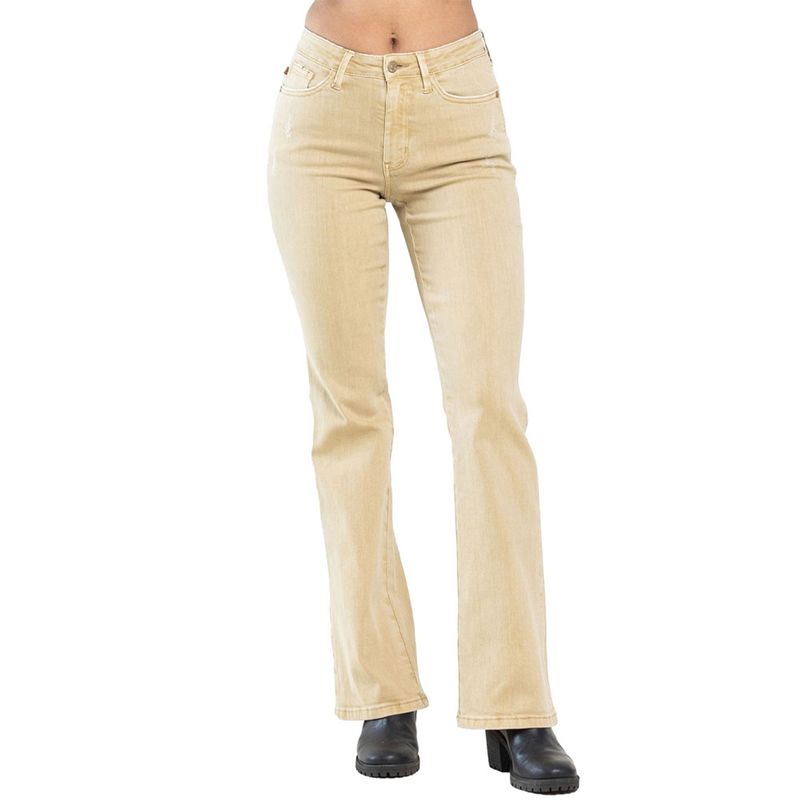 Womens Garment Dyed Slim Boot Jean KH