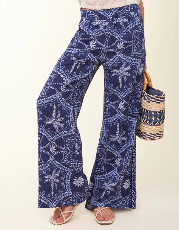 Resort Palazzo Pant OgeecheePalm Medallion, Size: XS