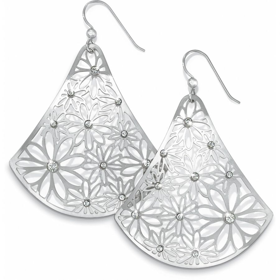 Earrings Trillion French Wire Silver